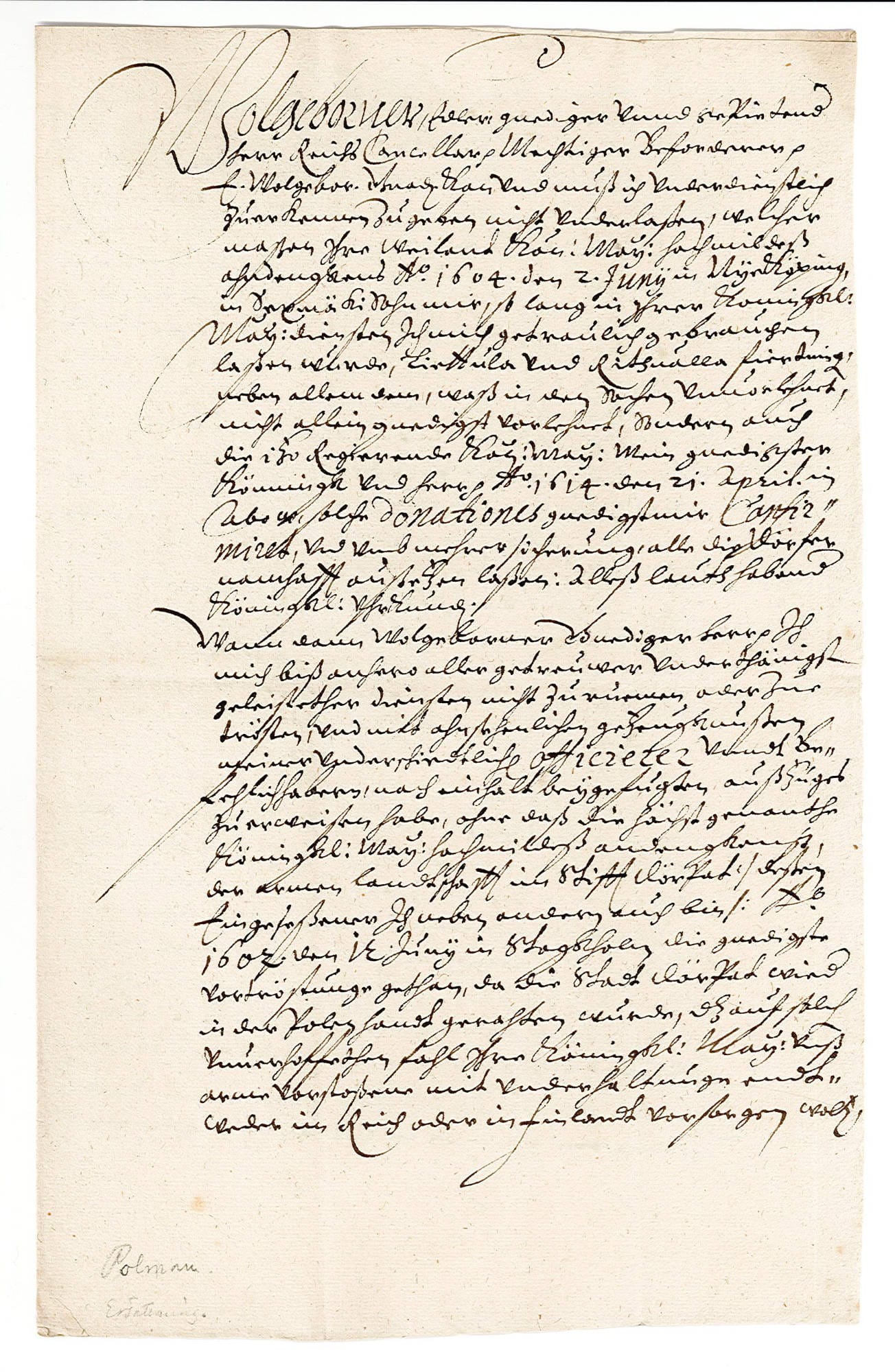 Jürgen Polman’s letter to Axel Oxensterina