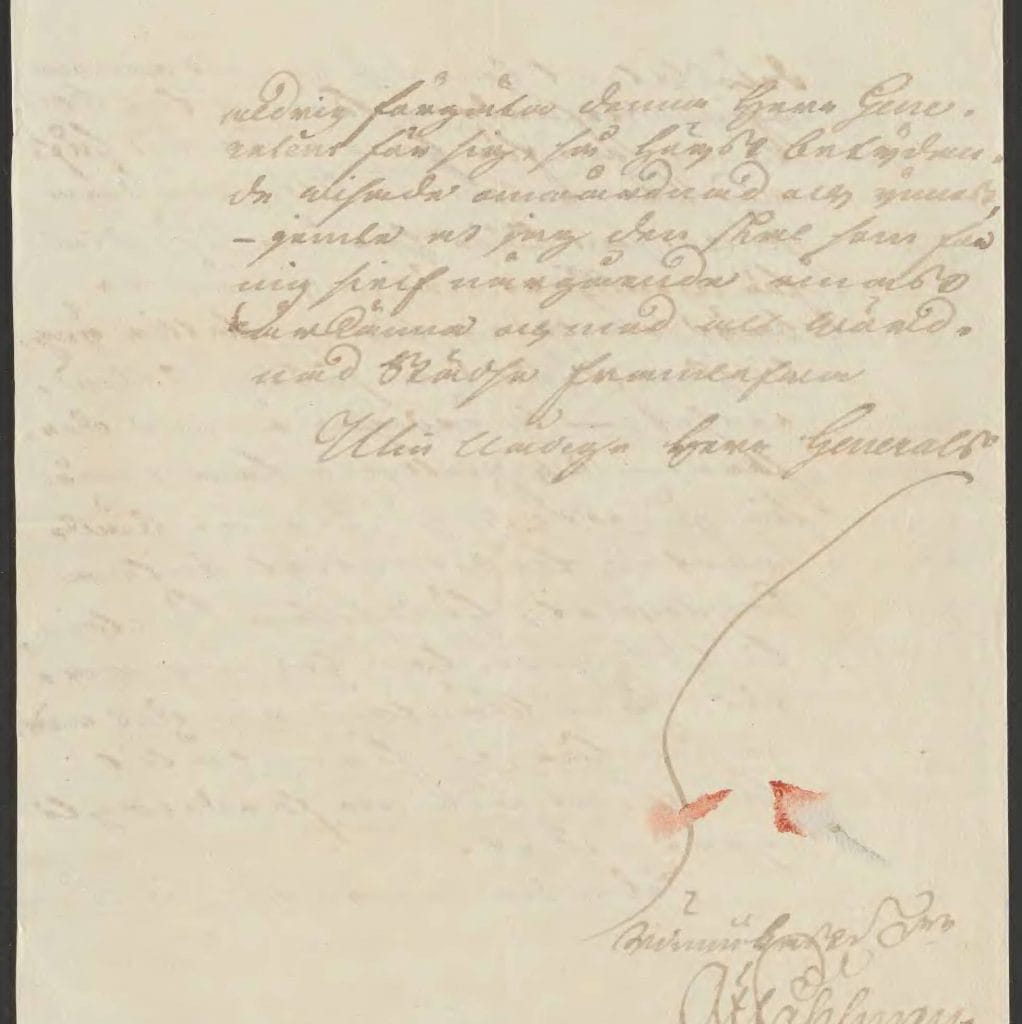 A Påhlman Letter to Curt von Stedingk, 1795